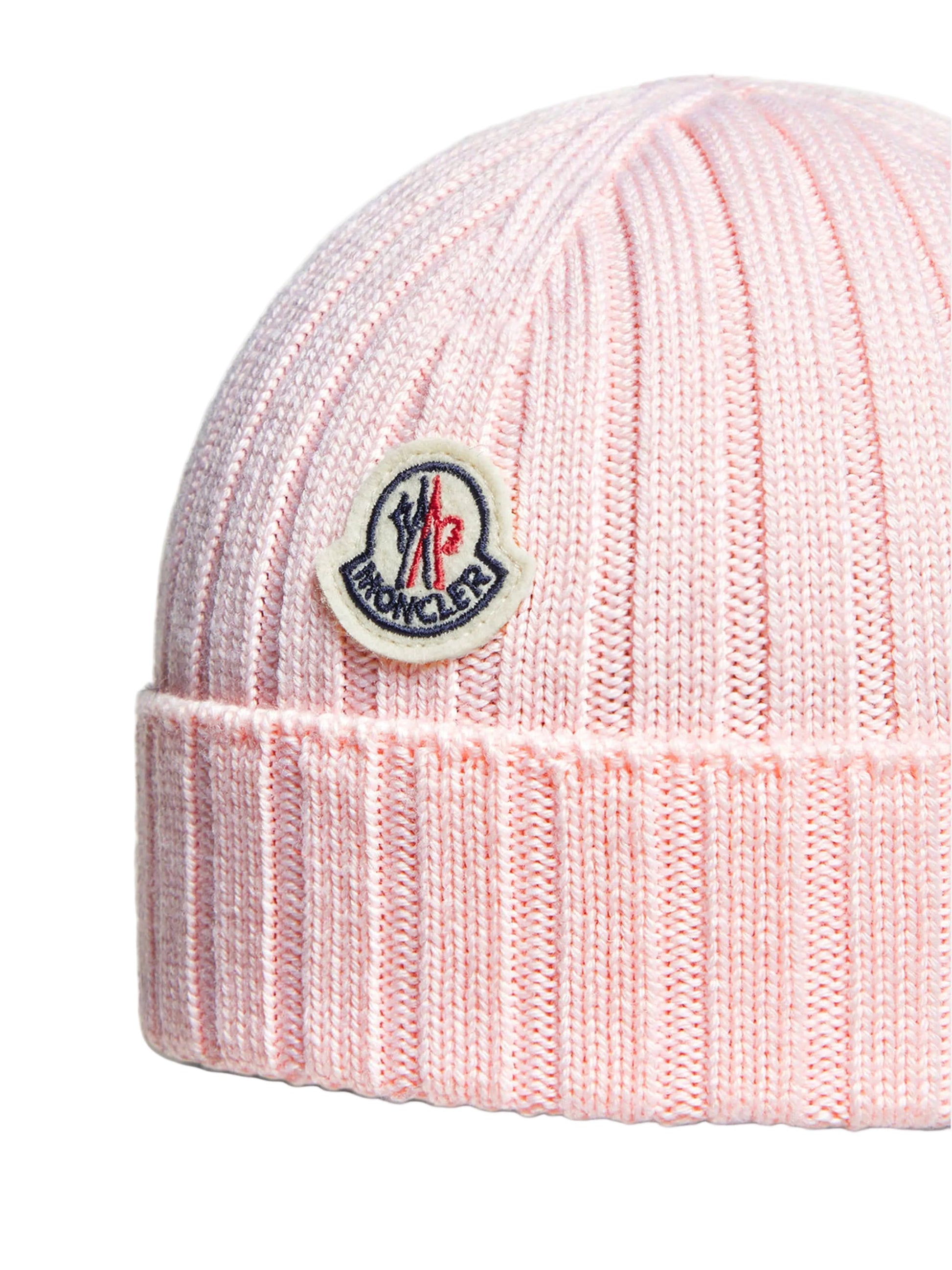 Moncler Enfant Baby Girls Wool Pink Beanie