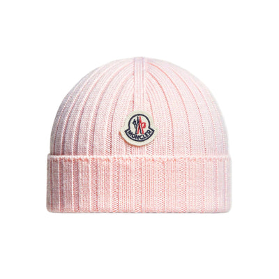 Moncler Enfant Baby Girls Wool Pink Beanie