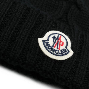 Moncler Enfant Boys Wool Knit Black Beanie
