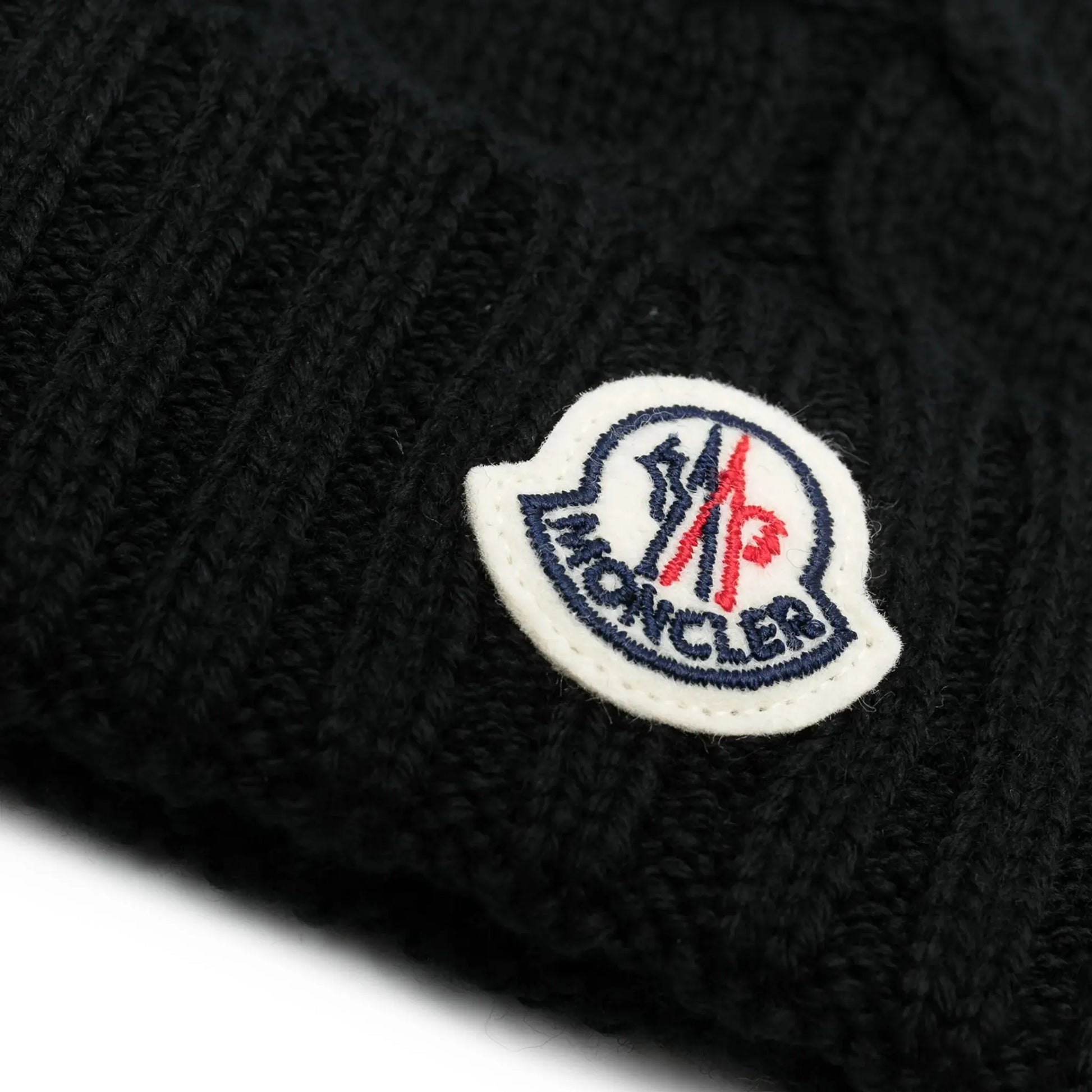 Moncler Enfant Boys Wool Knit Black Beanie