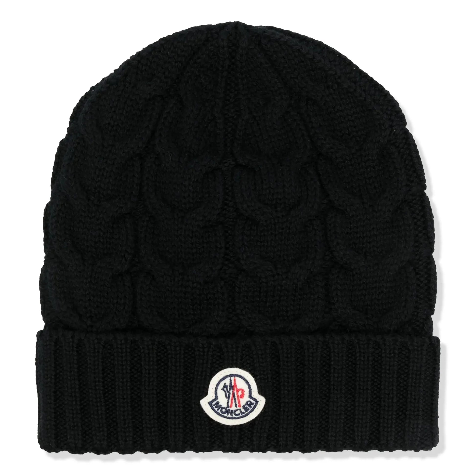 Moncler Enfant Boys Wool Knit Black Beanie