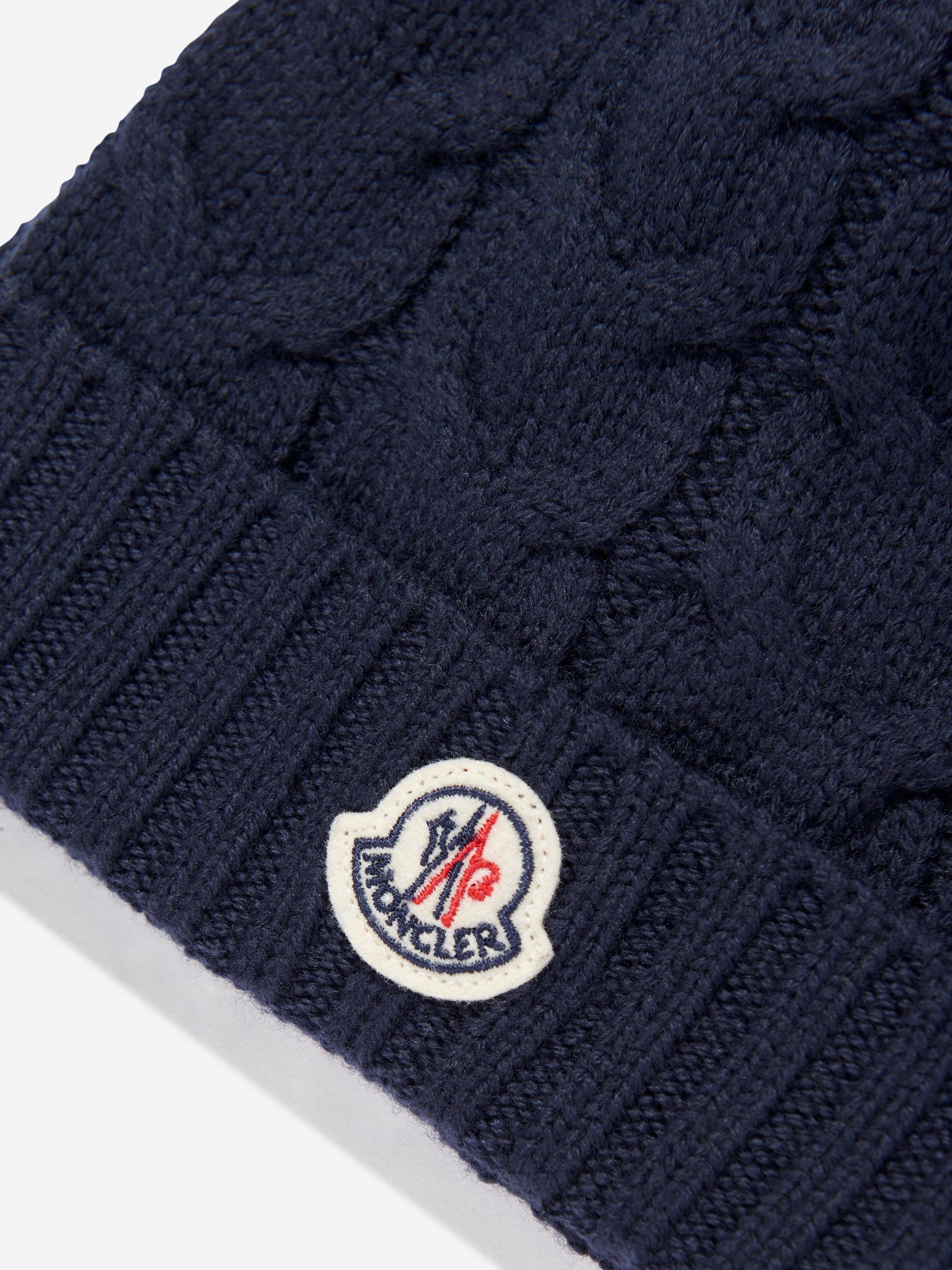 Moncler Enfant Boys Wool Knit Navy Beanie
