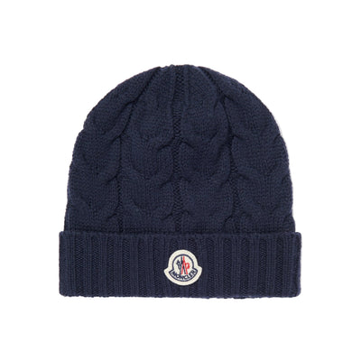 Moncler Enfant Boys Wool Knit Navy Beanie
