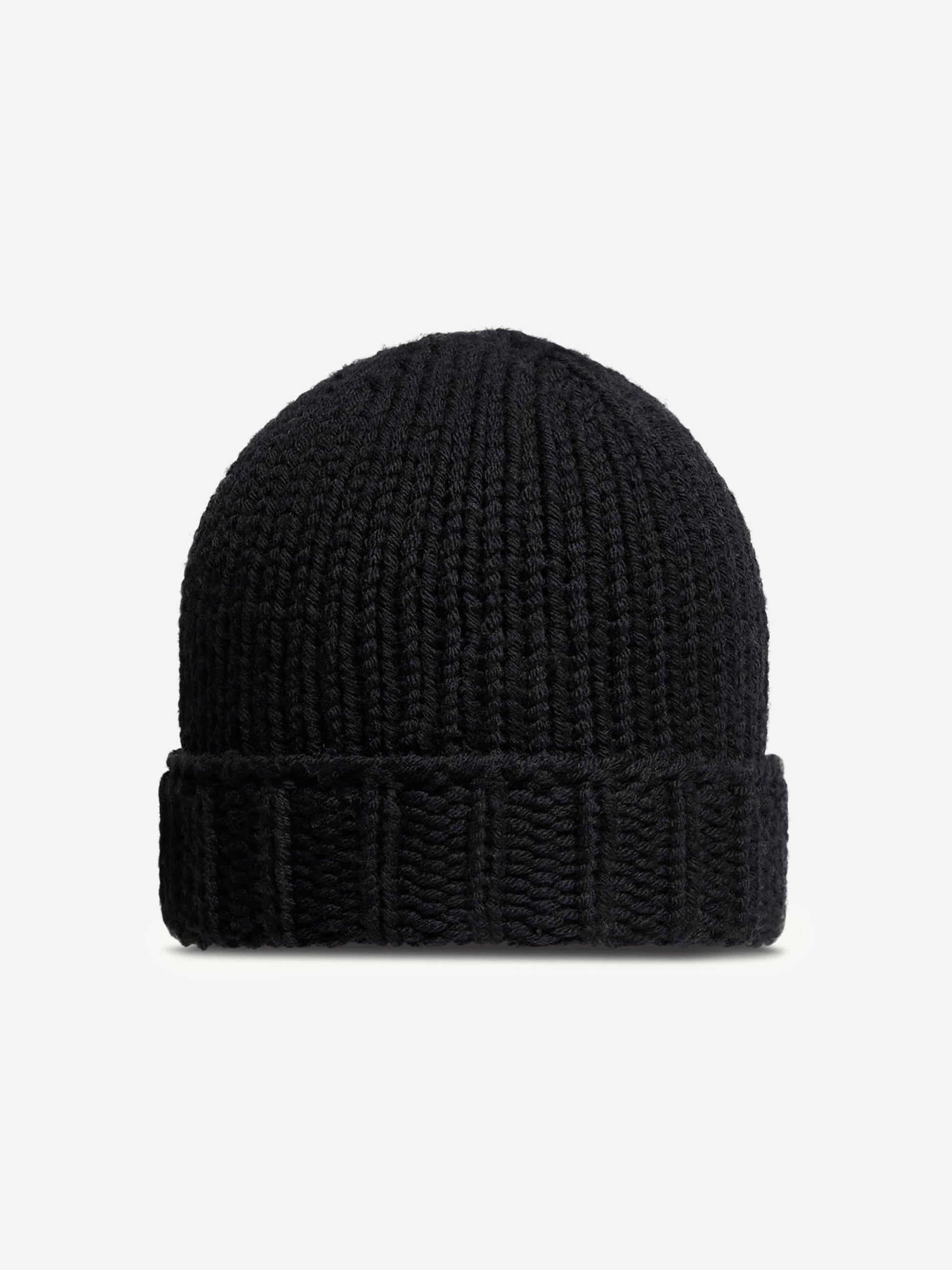 Moncler Enfant Girls Wool Knit Black Beanie
