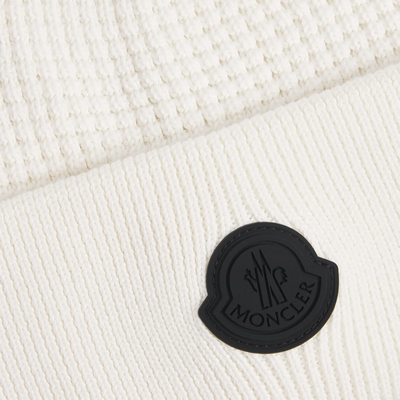 Moncler Ivory Tricot Cotton White Beanie