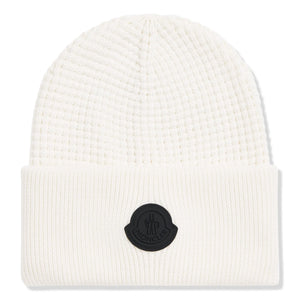 Moncler Ivory Tricot Cotton White Beanie