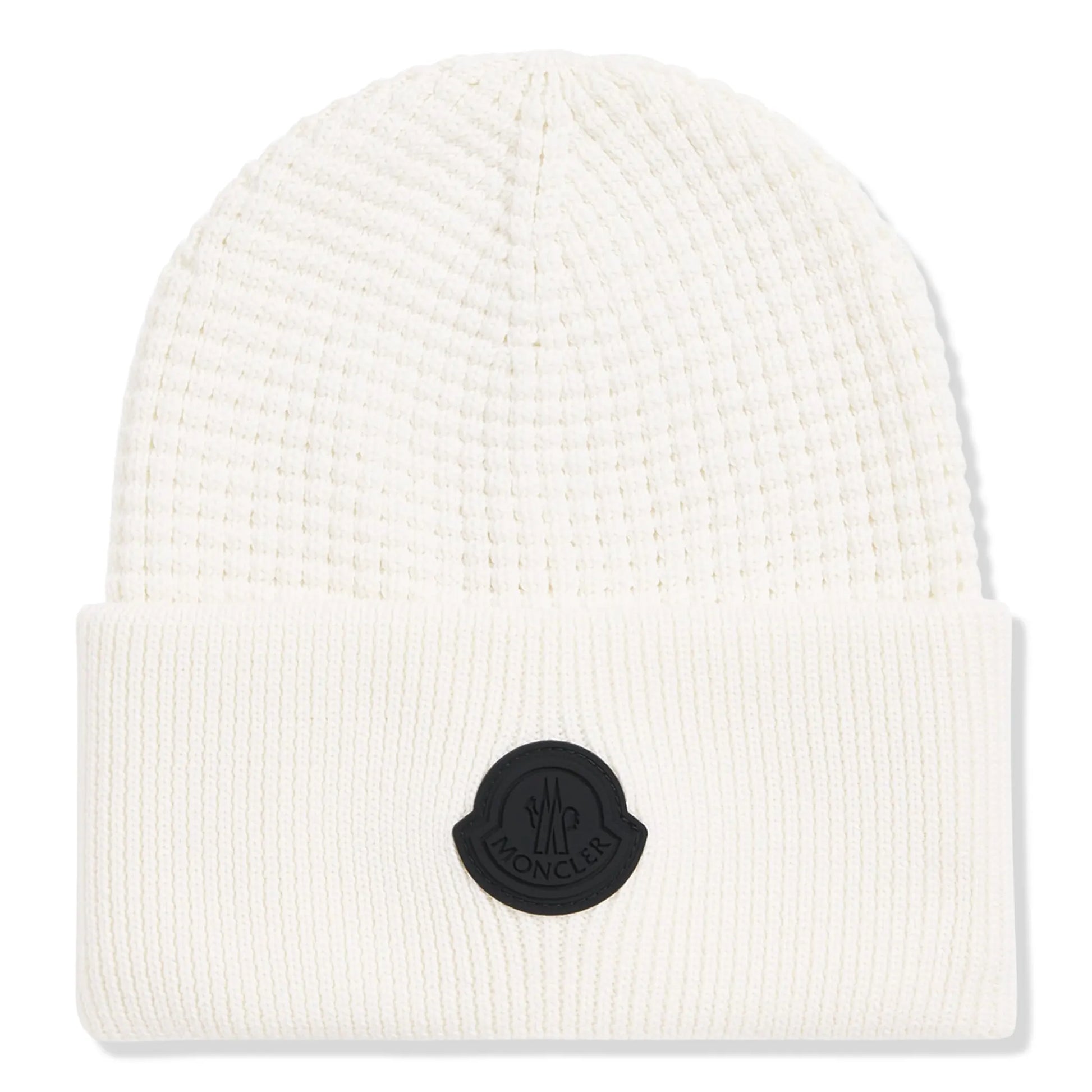 Moncler Ivory Tricot Cotton White Beanie