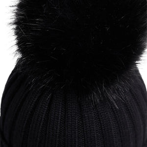Moncler Pom Pom Black Beanie