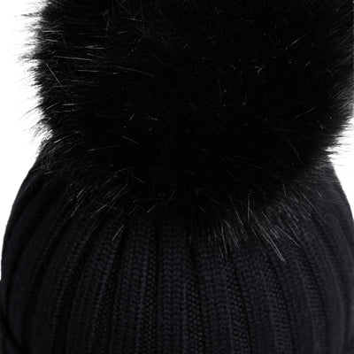 Moncler Pom Pom Black Beanie