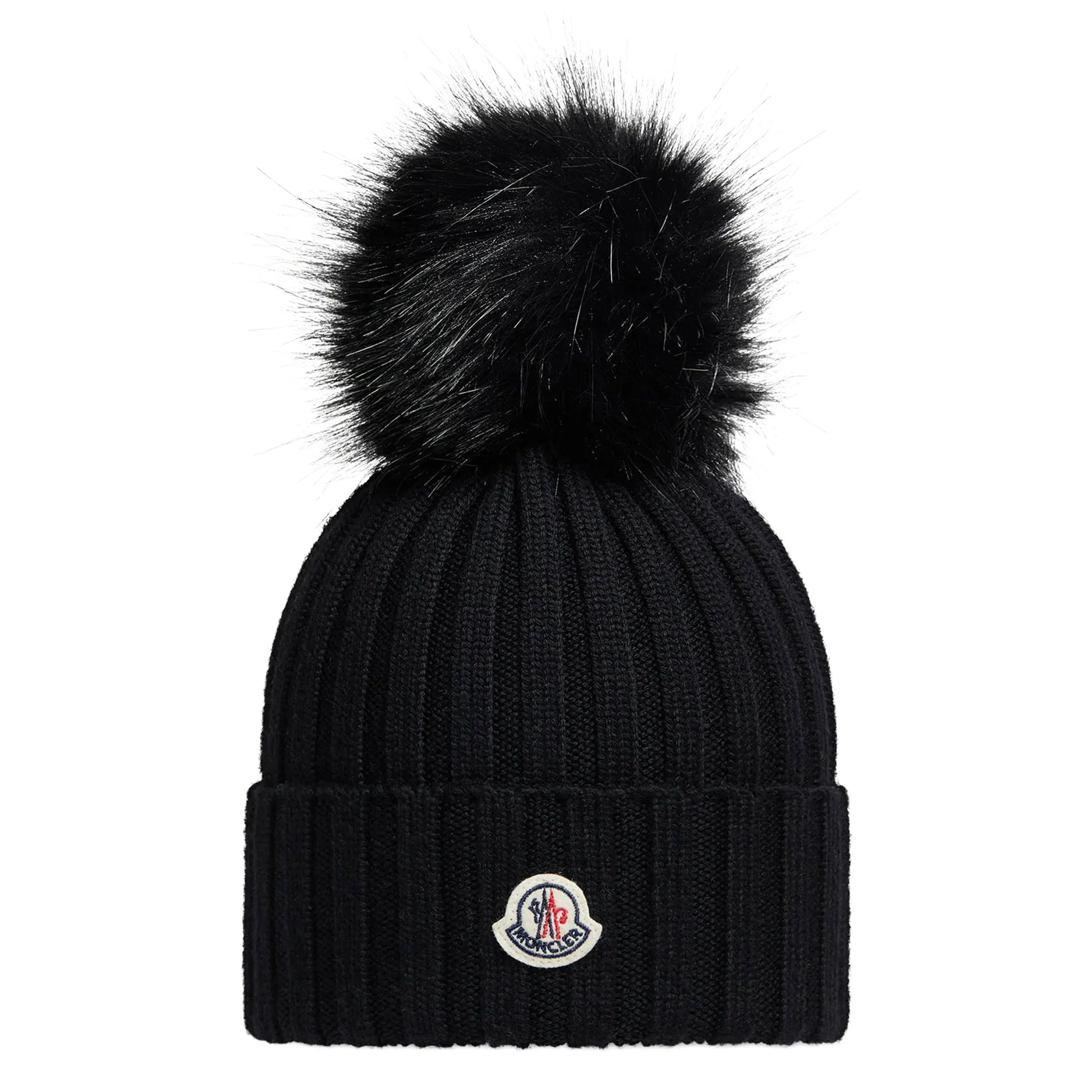 Moncler Pom Pom Black Beanie