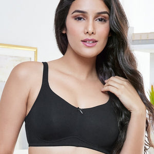 Elegant Concealer Non-Padded & Non-Wired Bra - Black