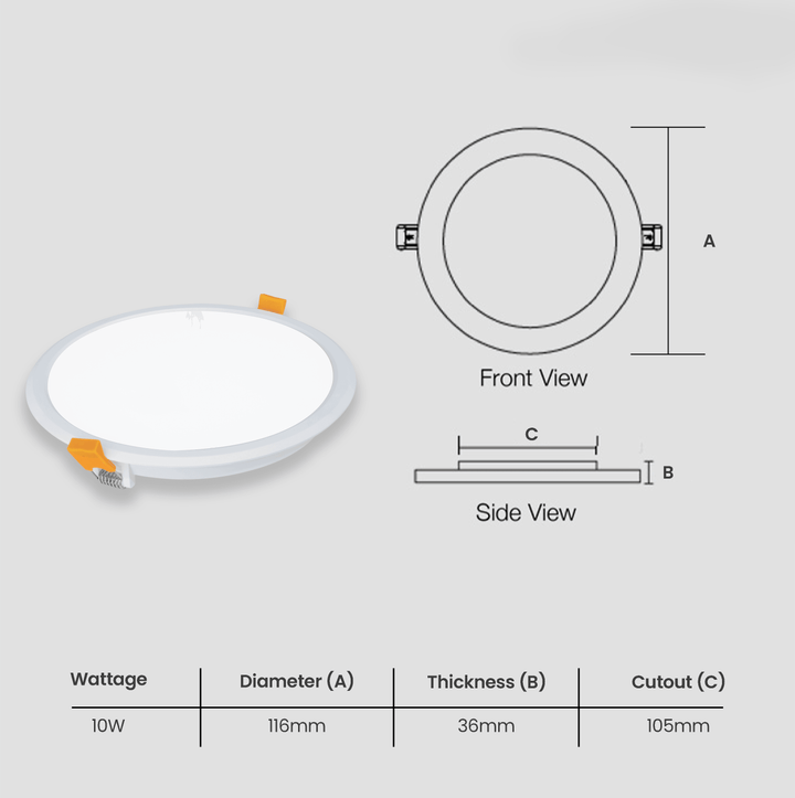 Moodlight LED Recess Panel 3CCT (Cool White, Warm White, Natural White)