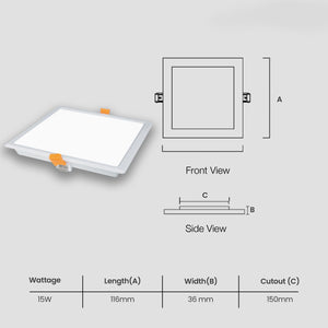 Moodlight LED Recess Panel 3CCT (Cool White, Warm White, Natural White)