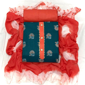 Morpich Casual Wear Printed Cotton Dress Material