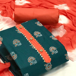 Morpich Casual Wear Printed Cotton Dress Material