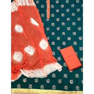 Morpich Casual Wear Printed Cotton Dress Material