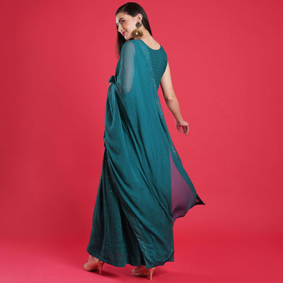 Morpich Chikankari Rayon Anarkali Style Gown
