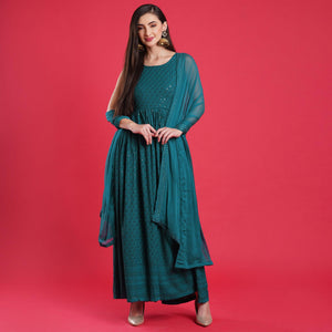 Morpich Chikankari Rayon Anarkali Style Gown