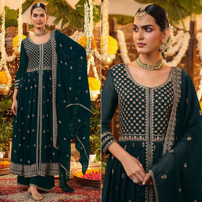 Morpich Embroidered Georgette Anarkali Suit