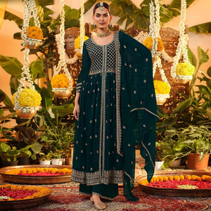 Morpich Embroidered Georgette Anarkali Suit
