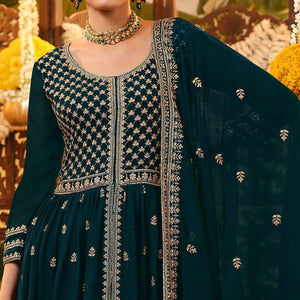 Morpich Embroidered Georgette Anarkali Suit