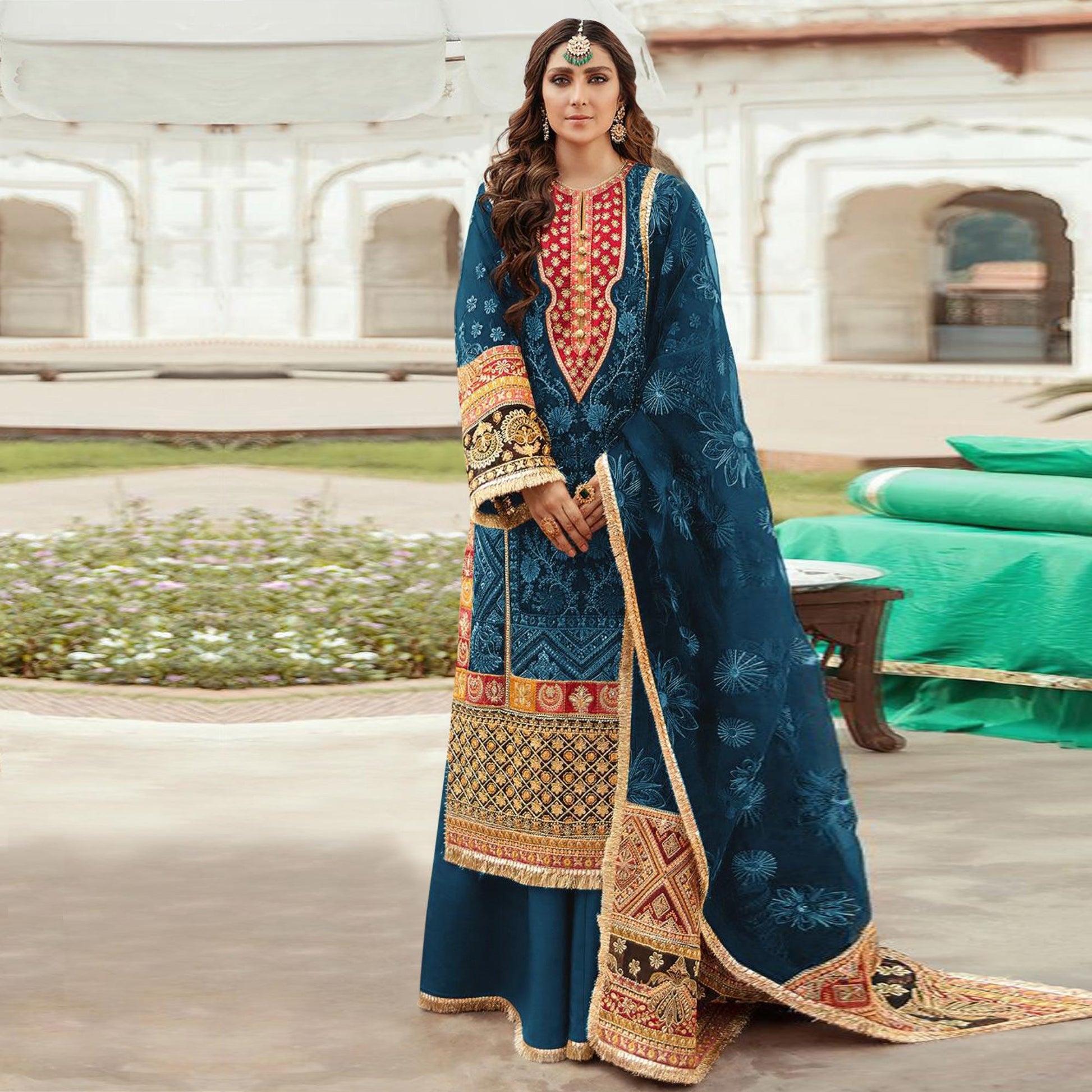 Morpich Embroidered Georgette Pakistani Suit