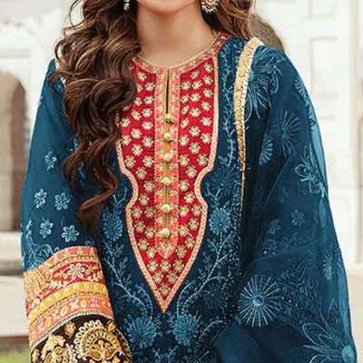 Morpich Embroidered Georgette Pakistani Suit