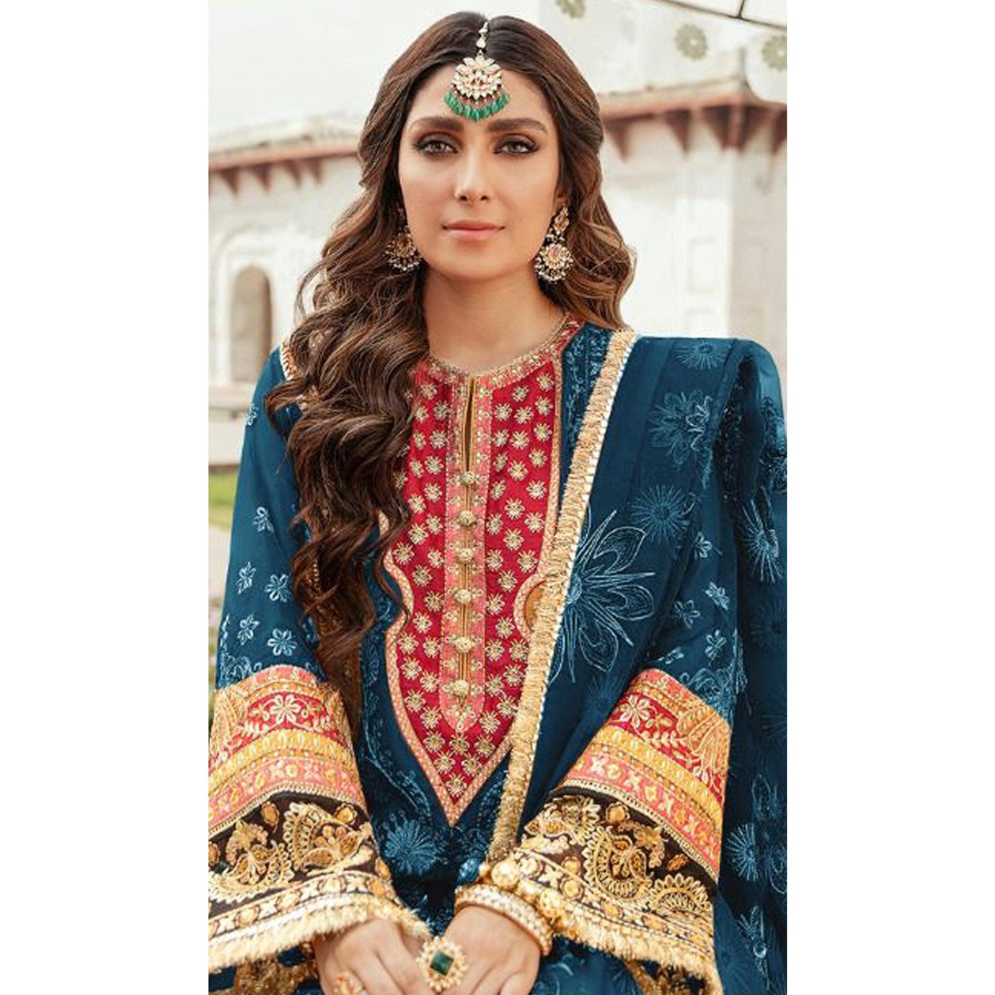 Morpich Embroidered Georgette Pakistani Suit