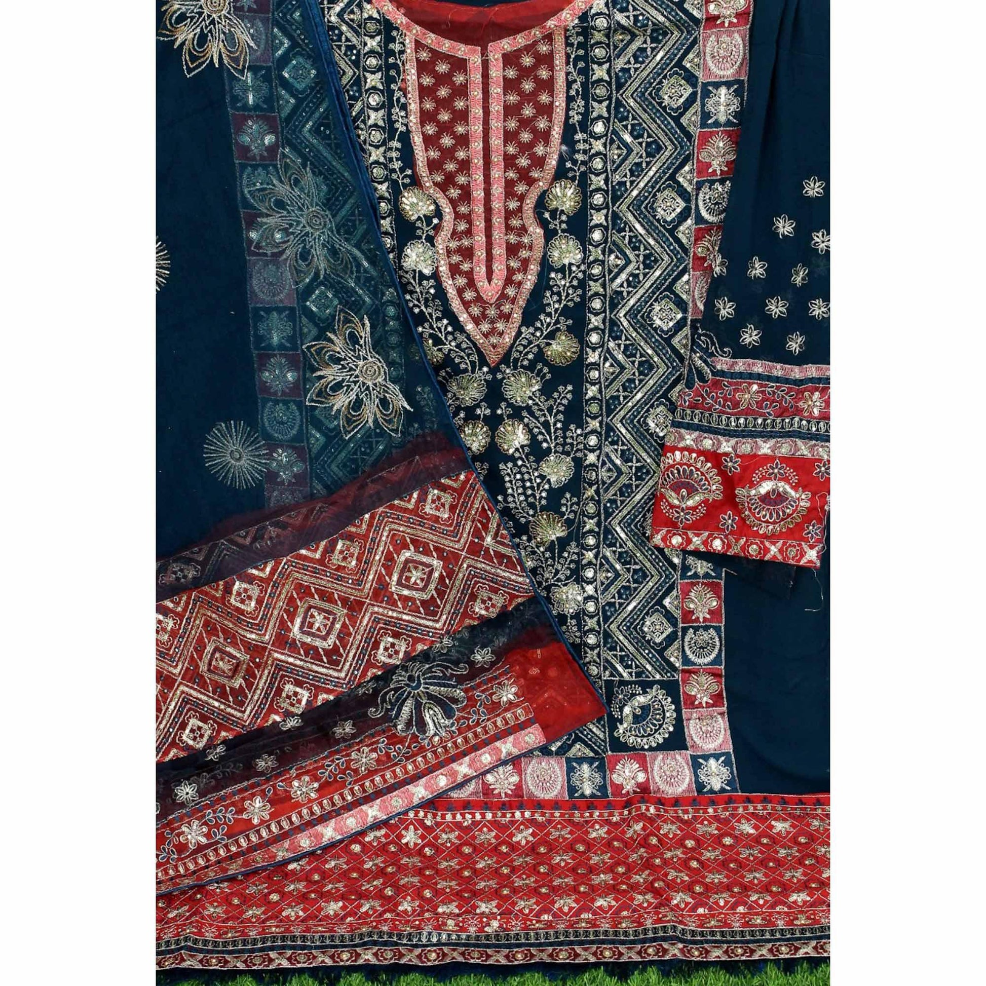 Morpich Embroidered Georgette Pakistani Suit
