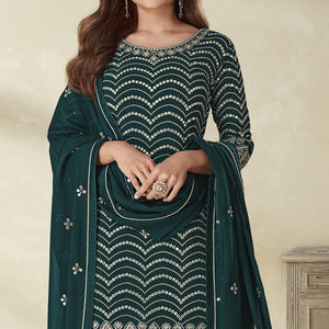 Morpich Embroidered Georgette Sharara Suit