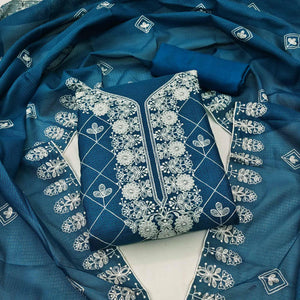 Morpich Embroidered Kota Doria Dress Material