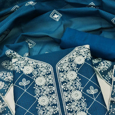 Morpich Embroidered Kota Doria Dress Material