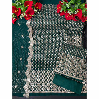 Morpich Embroidered With Embellished Georgette Sharara Suit