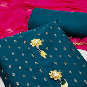 Morpich Festive Wear Sequins Work Cotton Dress Material
