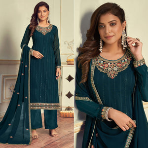 Morpich Partywear Embroidery With Embellished Georgette Suit
