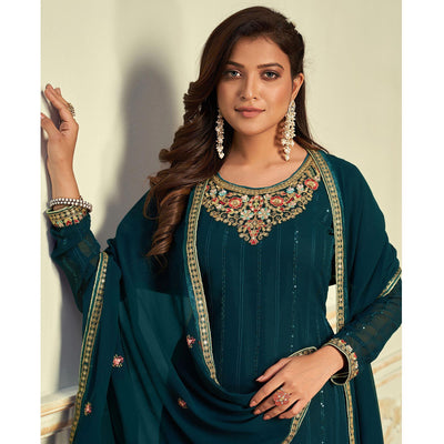Morpich Partywear Embroidery With Embellished Georgette Suit