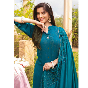 Morpich Swarovski Work Rayon Salwar Suit