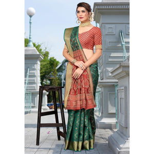Morpich Woven Jacquard Saree