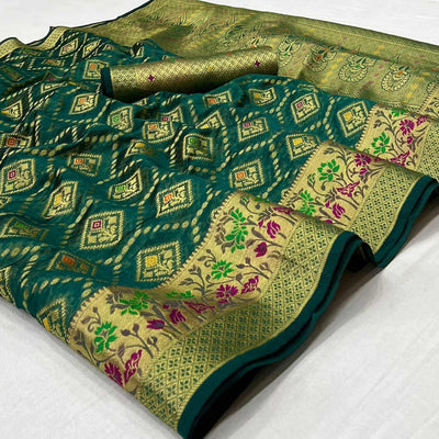 Morpich Woven Organza Saree