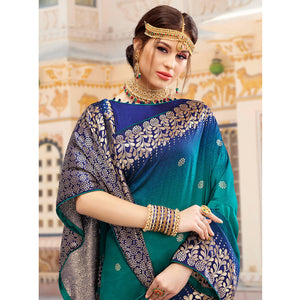Morpich Woven Woven Art Silk Saree