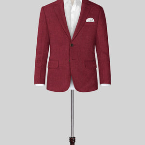 Moscow Maroon Linen Boys Suit