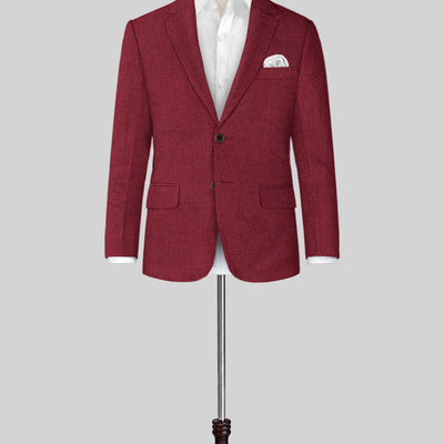 Moscow Maroon Linen Boys Suit