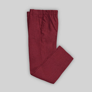 Moscow Maroon Linen Boys Suit