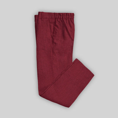 Moscow Maroon Linen Boys Suit