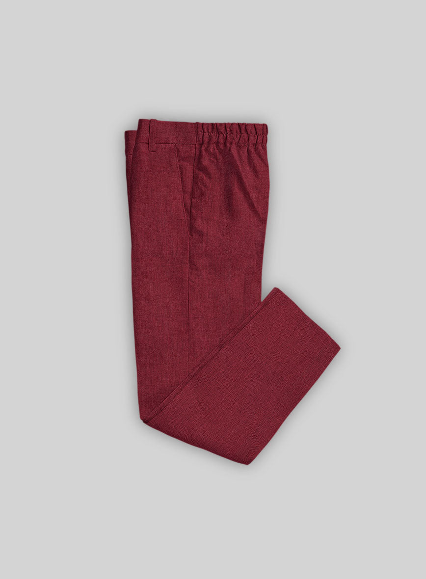 Moscow Maroon Linen Boys Suit