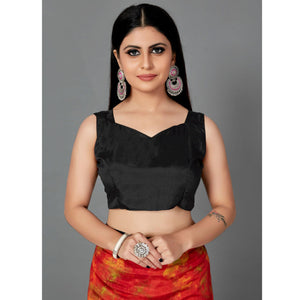 Multi Casual Art Silk Printed Saree With Unstitched Blouse