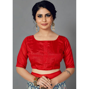 Multi Casual Art Silk Printed Saree With Unstitched Blouse