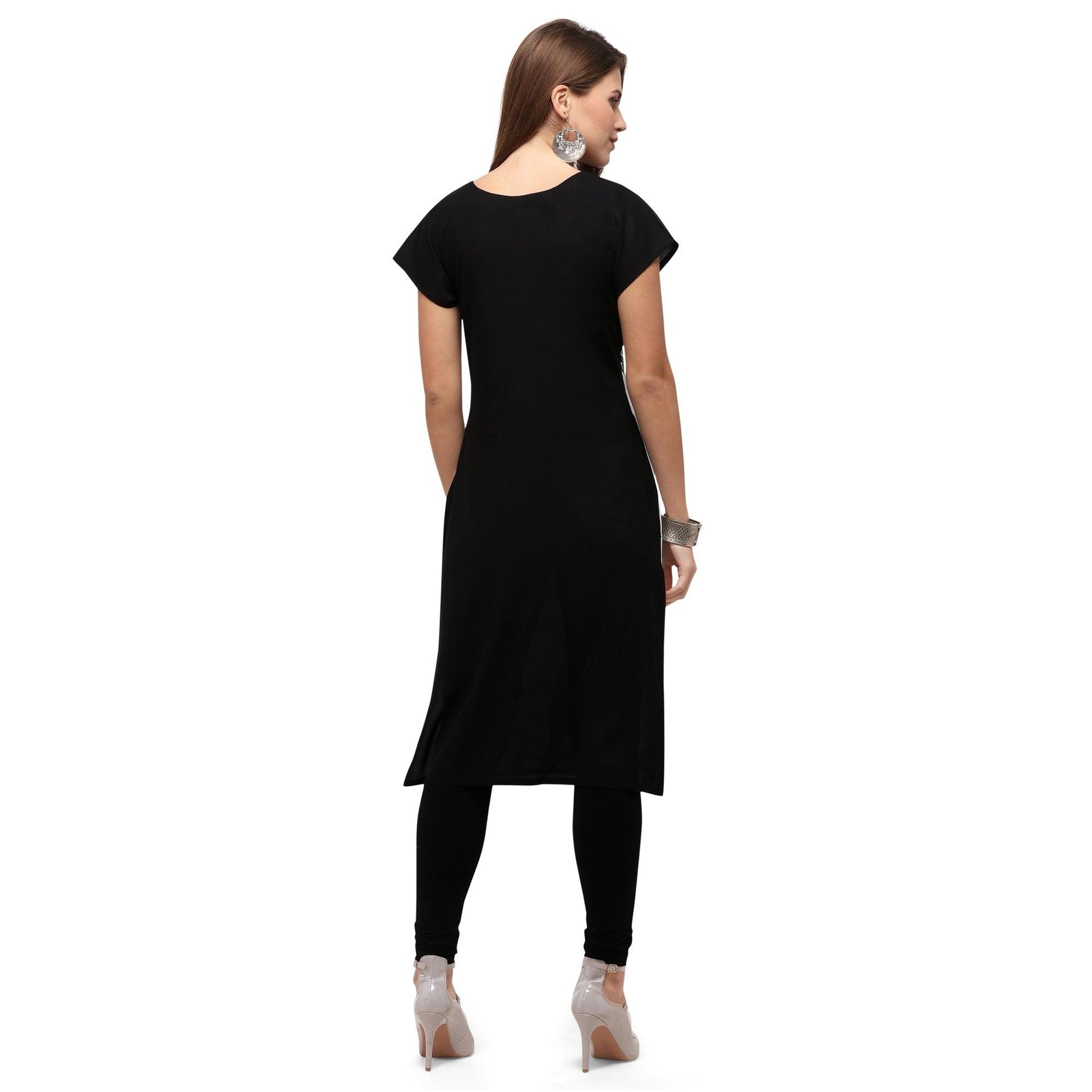 Multi Color Casual Wear Digital Printed Crepe Kurti