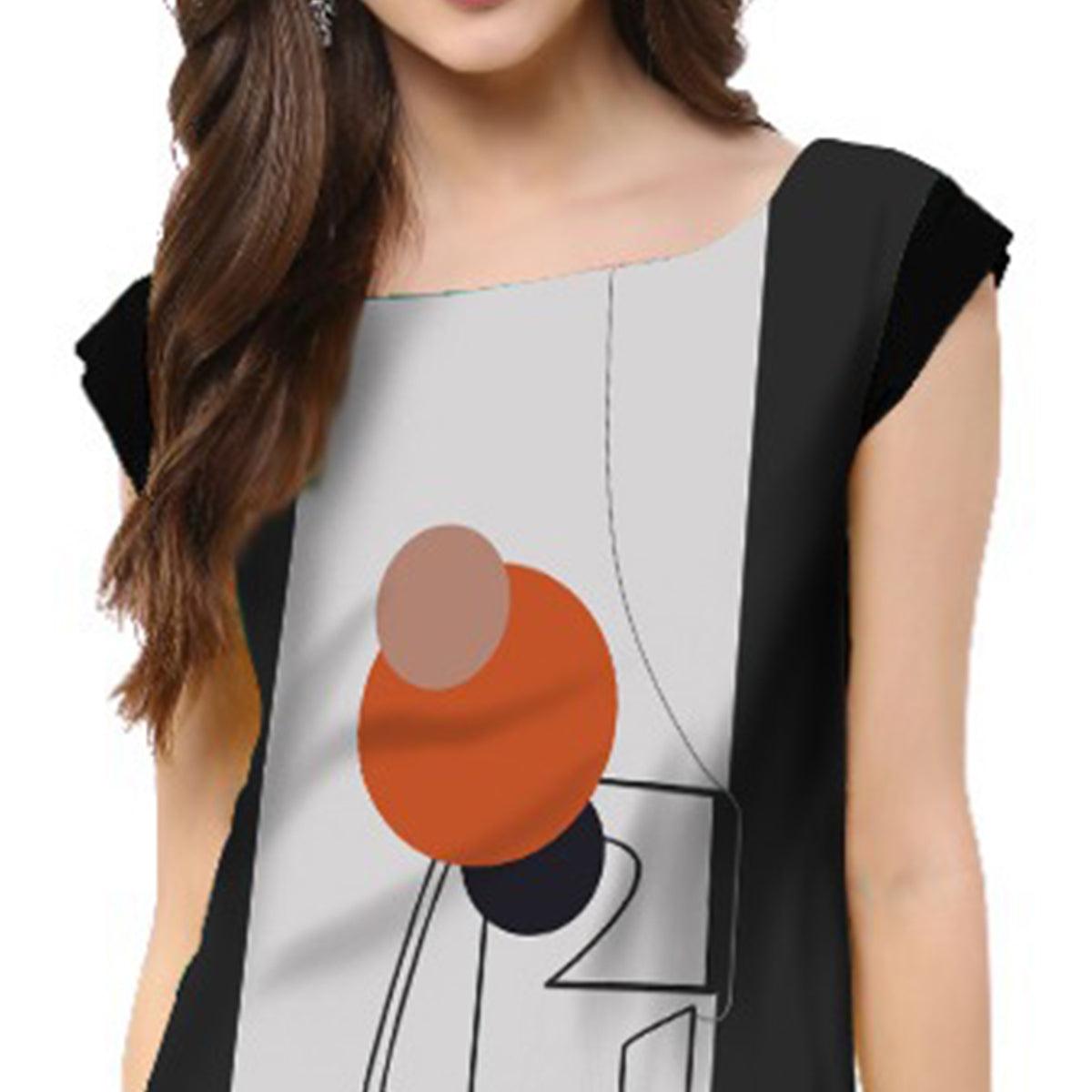 Multi Color Casual Wear Digital Printed Crepe Kurti