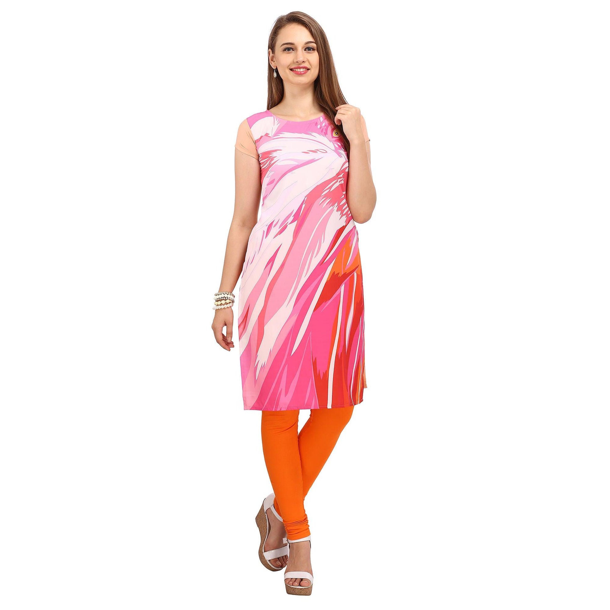Multi Color Casual Wear Printed Kurti